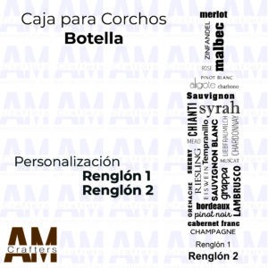 Caja para Corchos diseño Botella